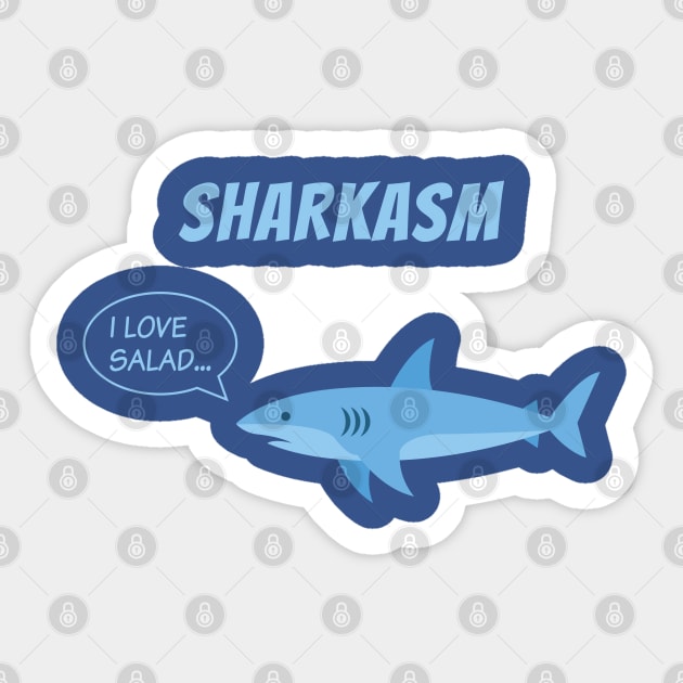 Sharkasm Sticker by ShirtBricks